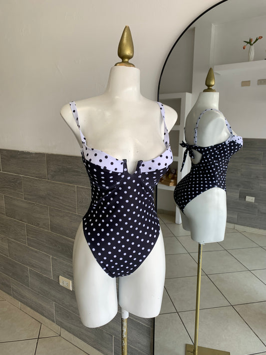 Traje de baño polka dots completo