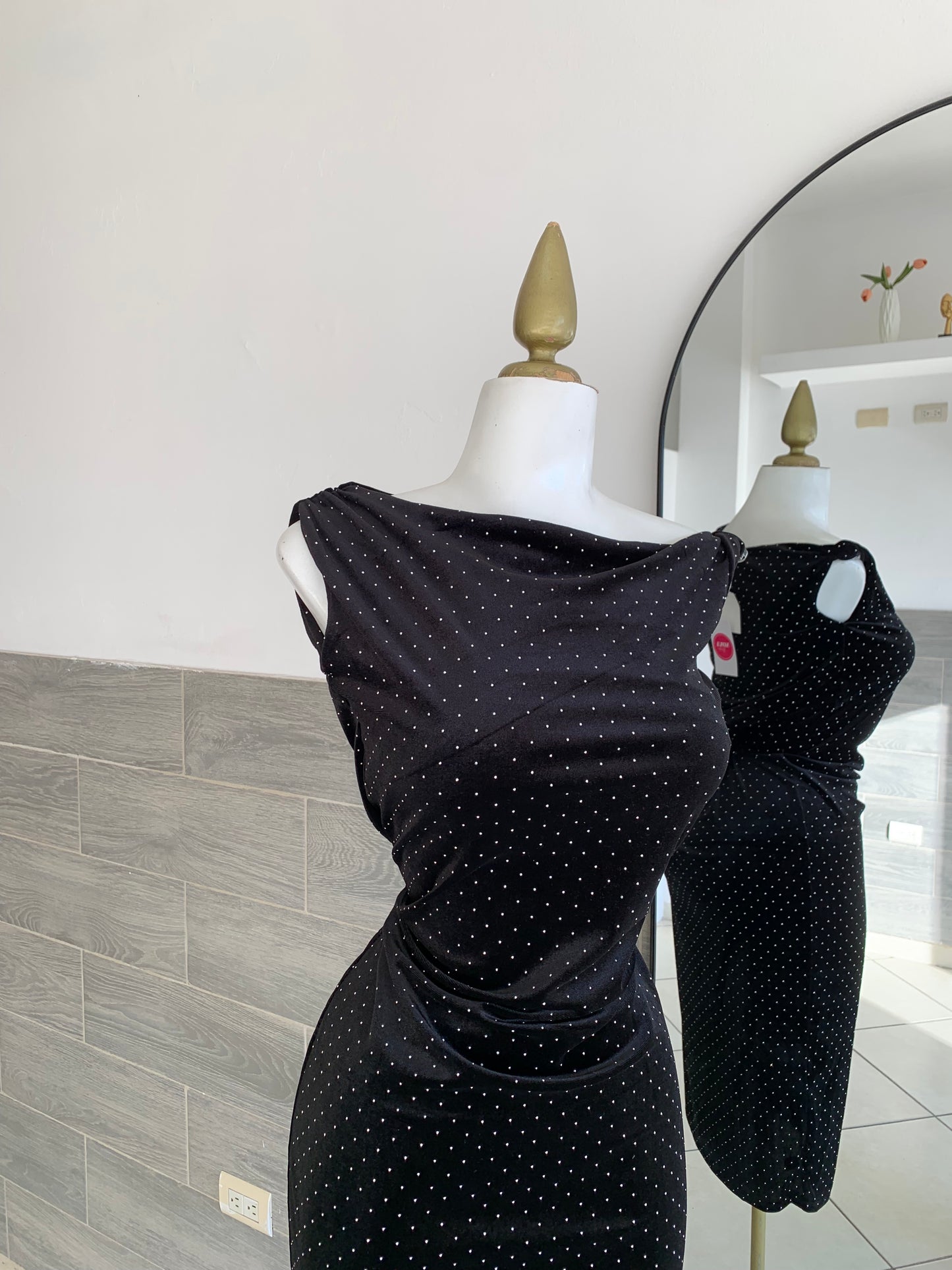 Vestido black shine