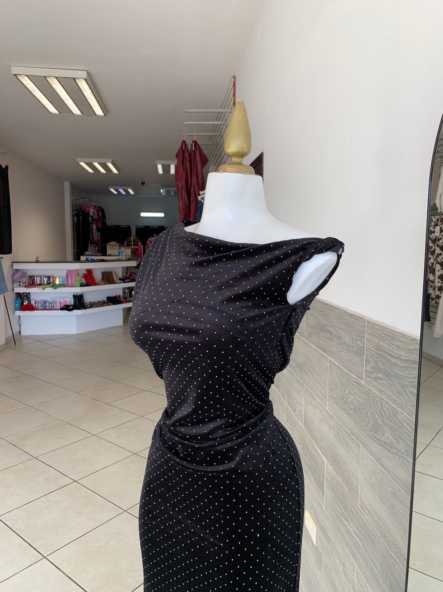 Vestido black shine