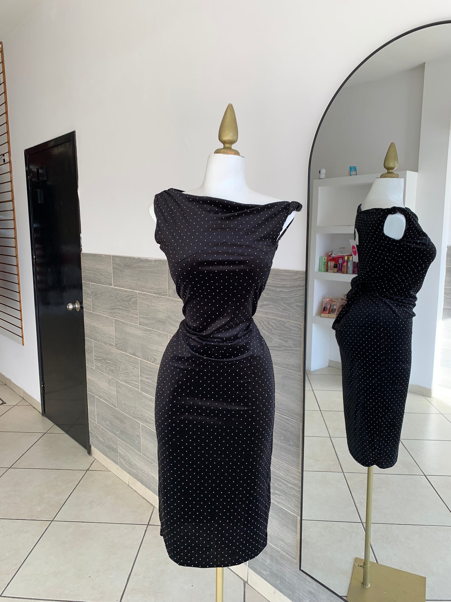 Vestido black shine