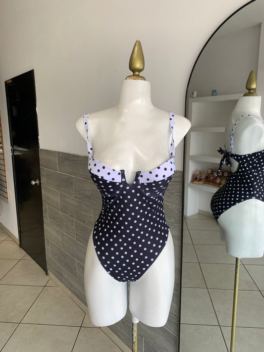 Traje de baño polka dots completo