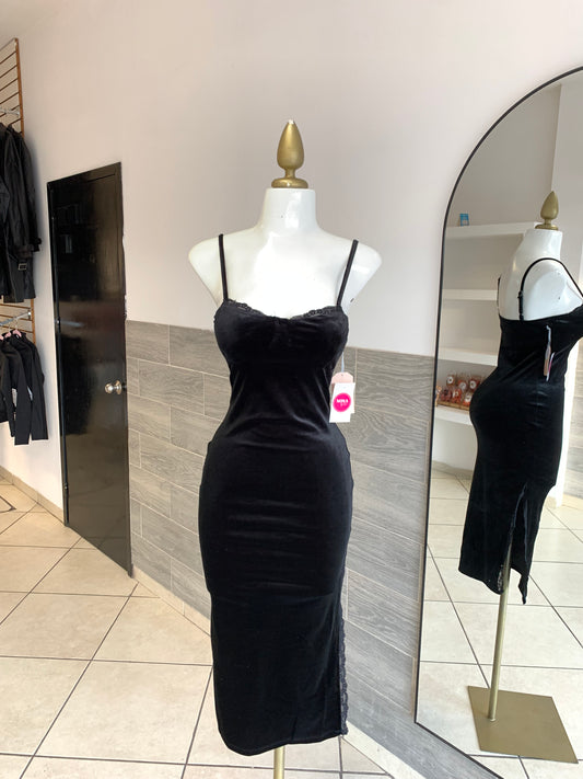 Vestido black velvet