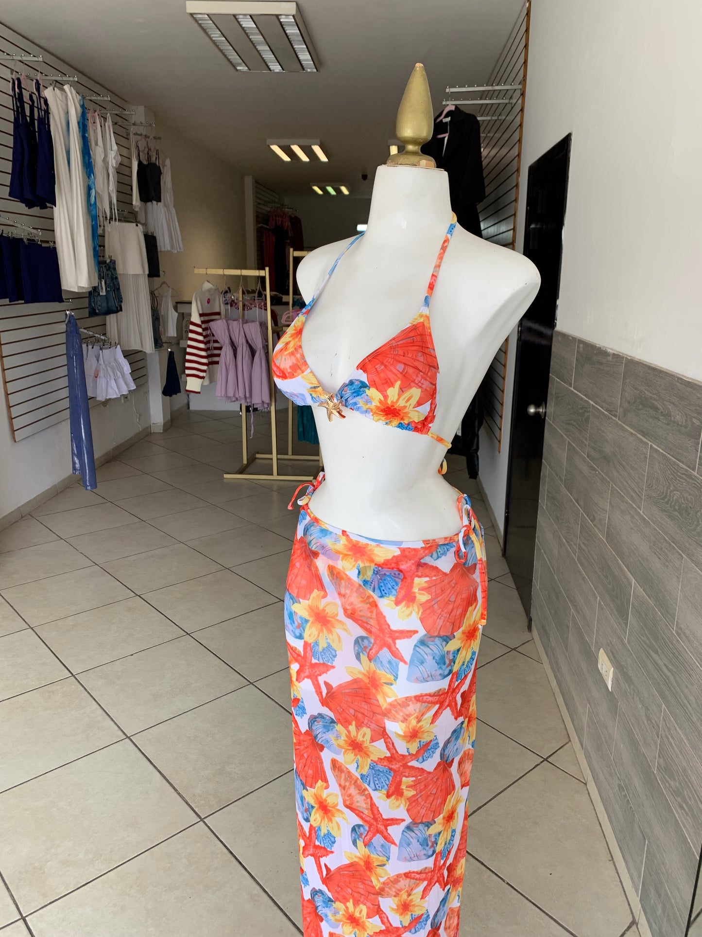 Traje de baño 3pz estrella coral