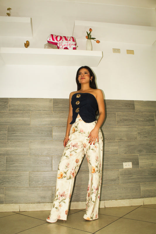 Pantalon floreado
