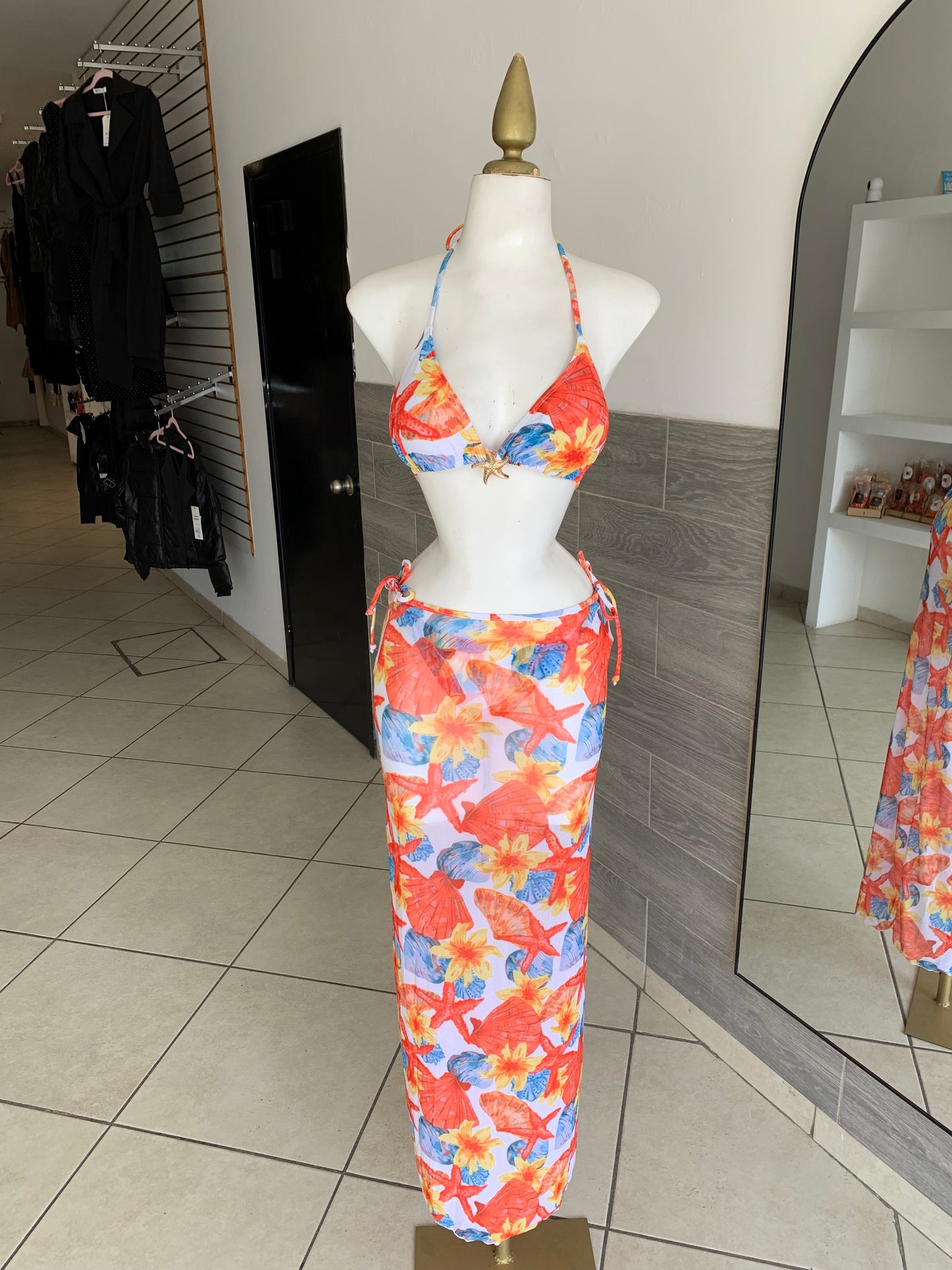 Traje de baño 3pz estrella coral