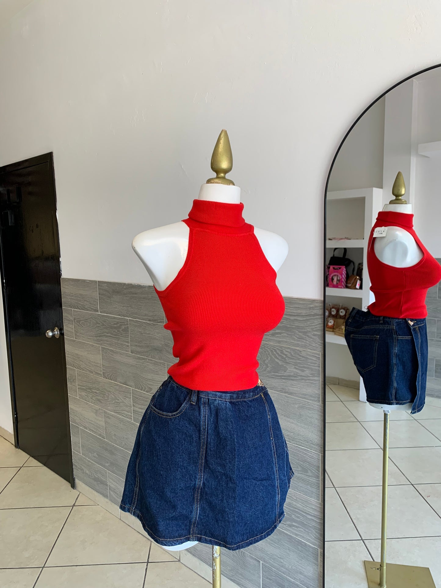 Falda short denim
