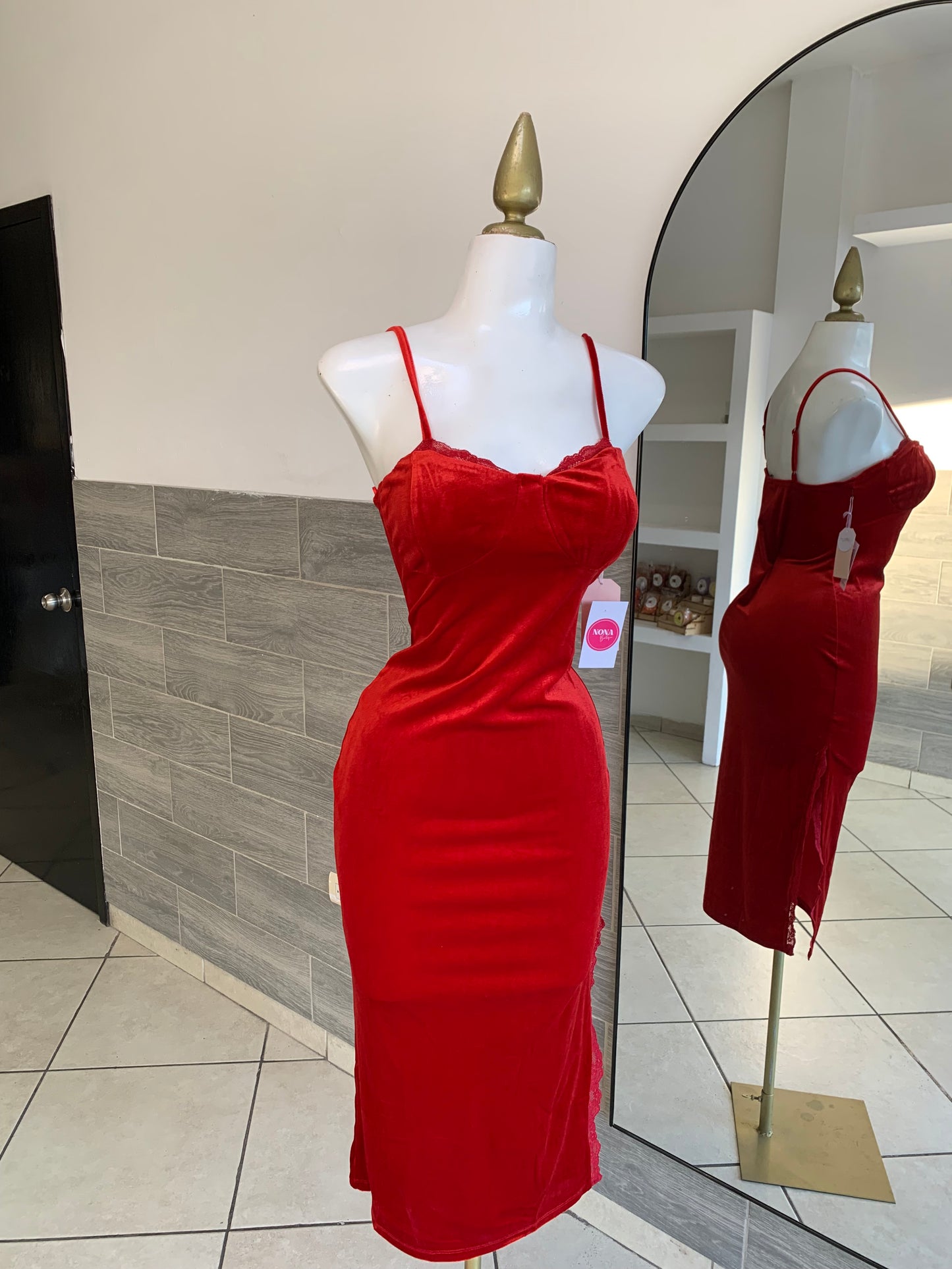 Vestido red velvet