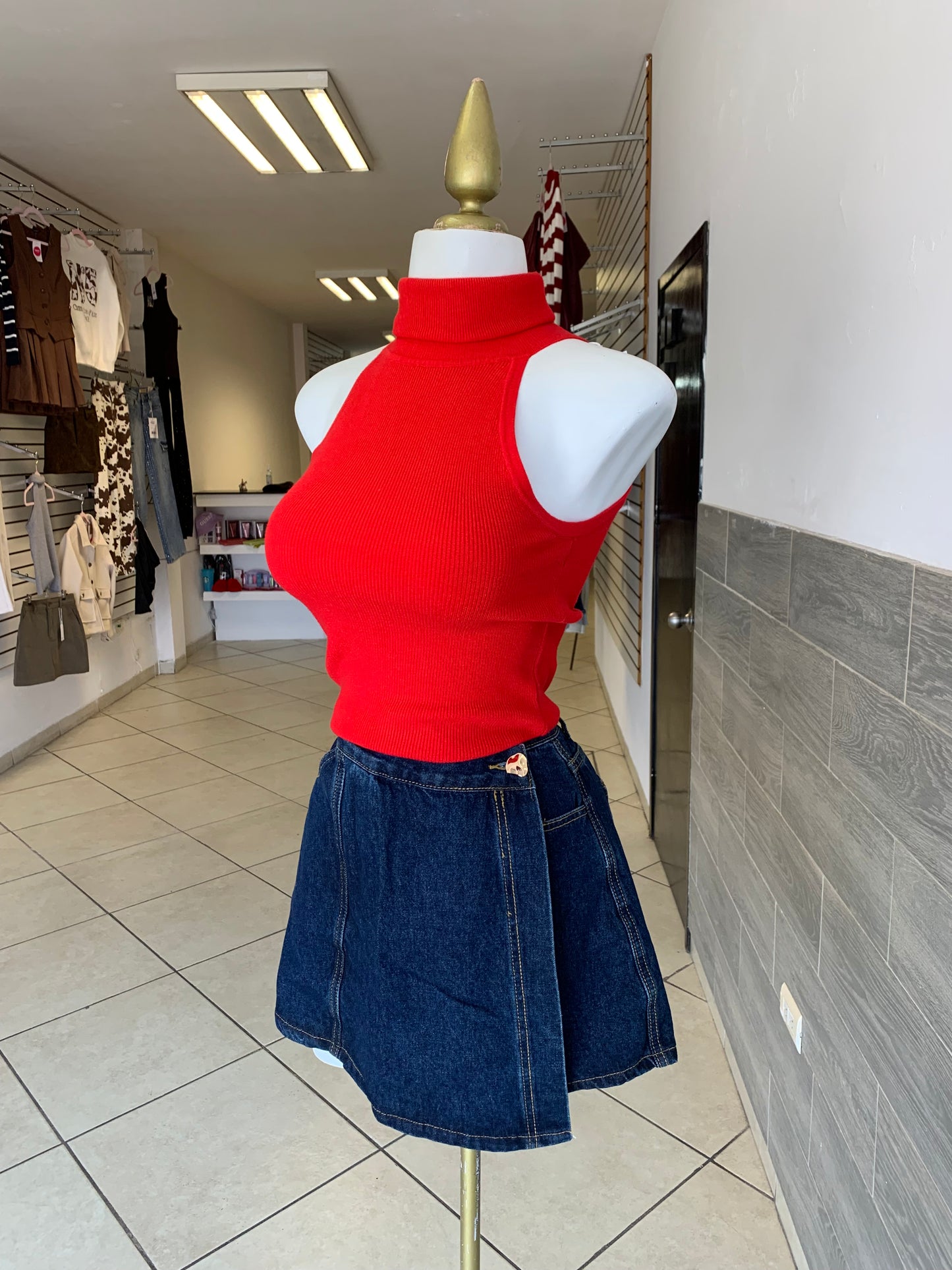 Falda short denim