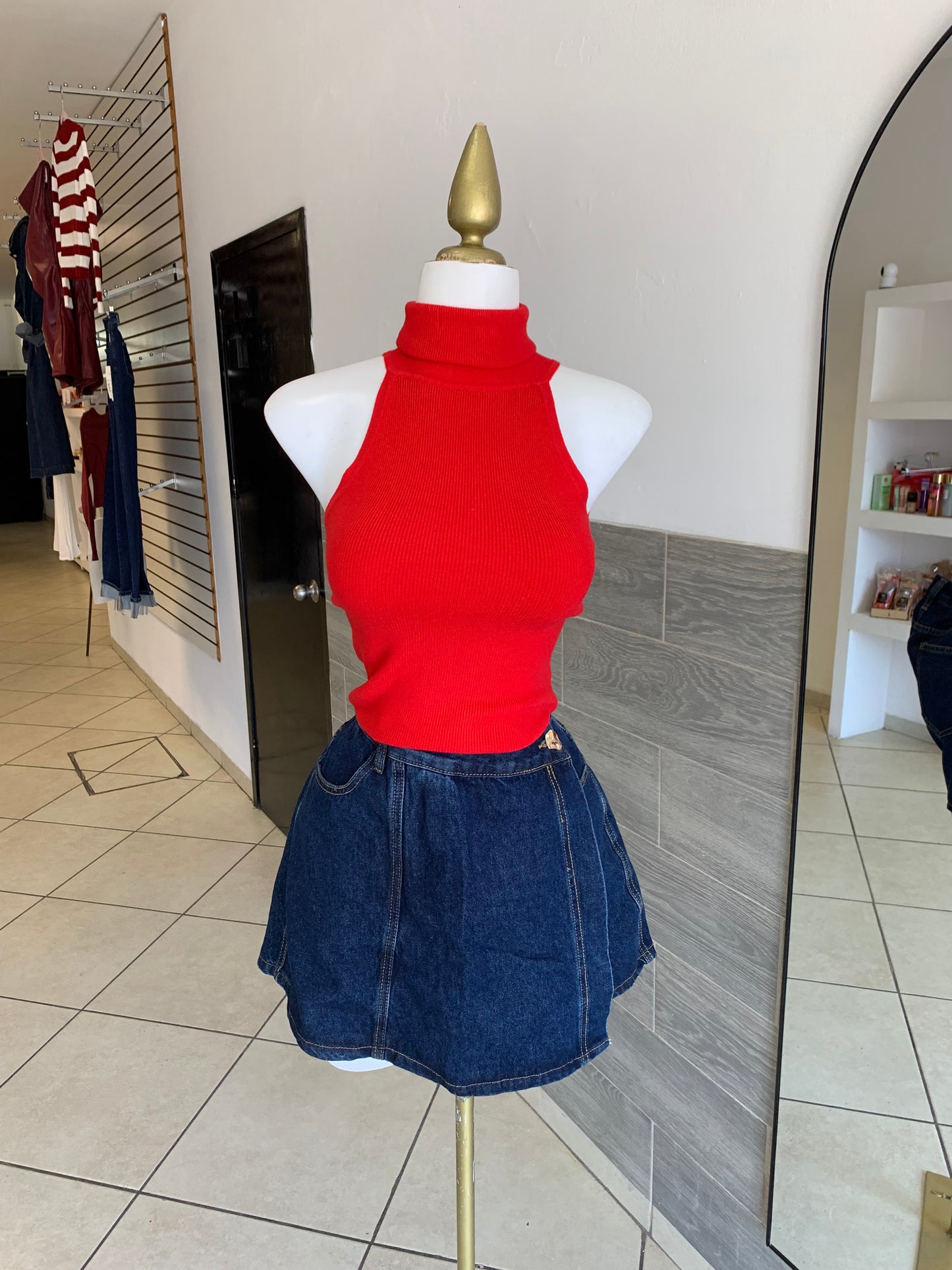 Falda short denim