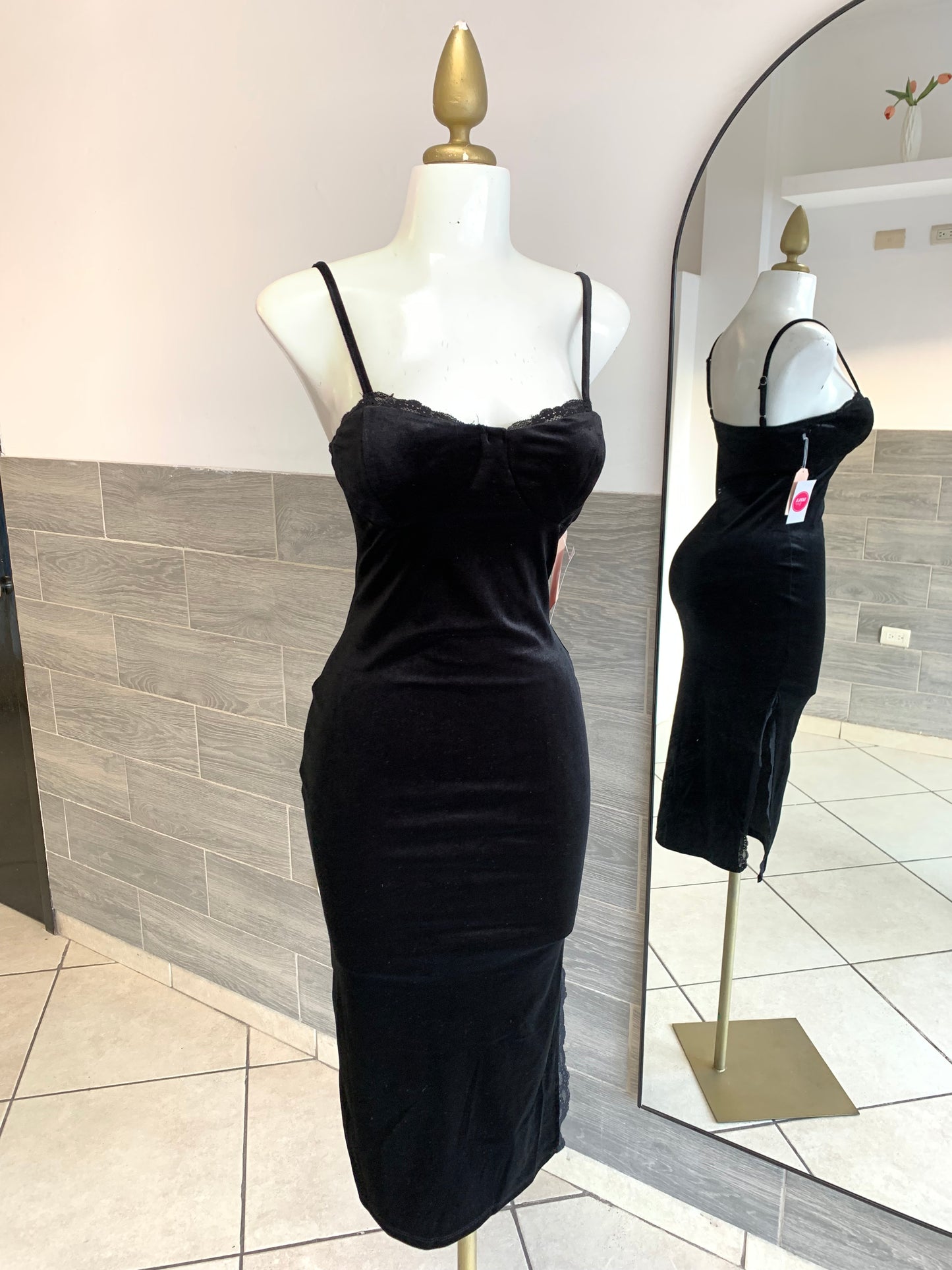 Vestido black velvet