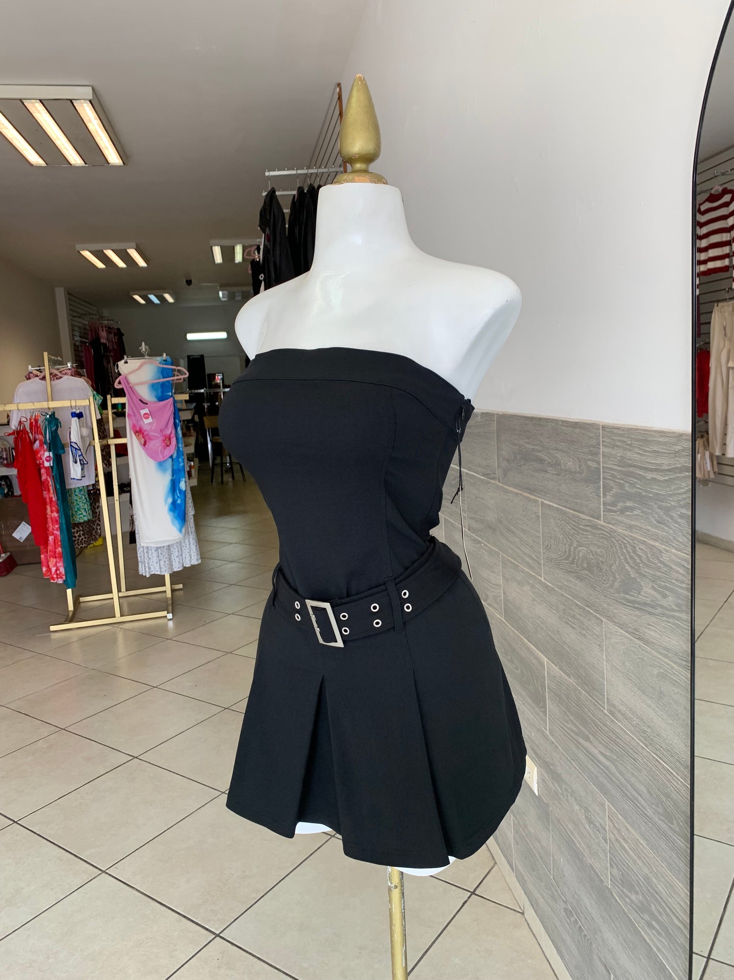 Vestido black belt
