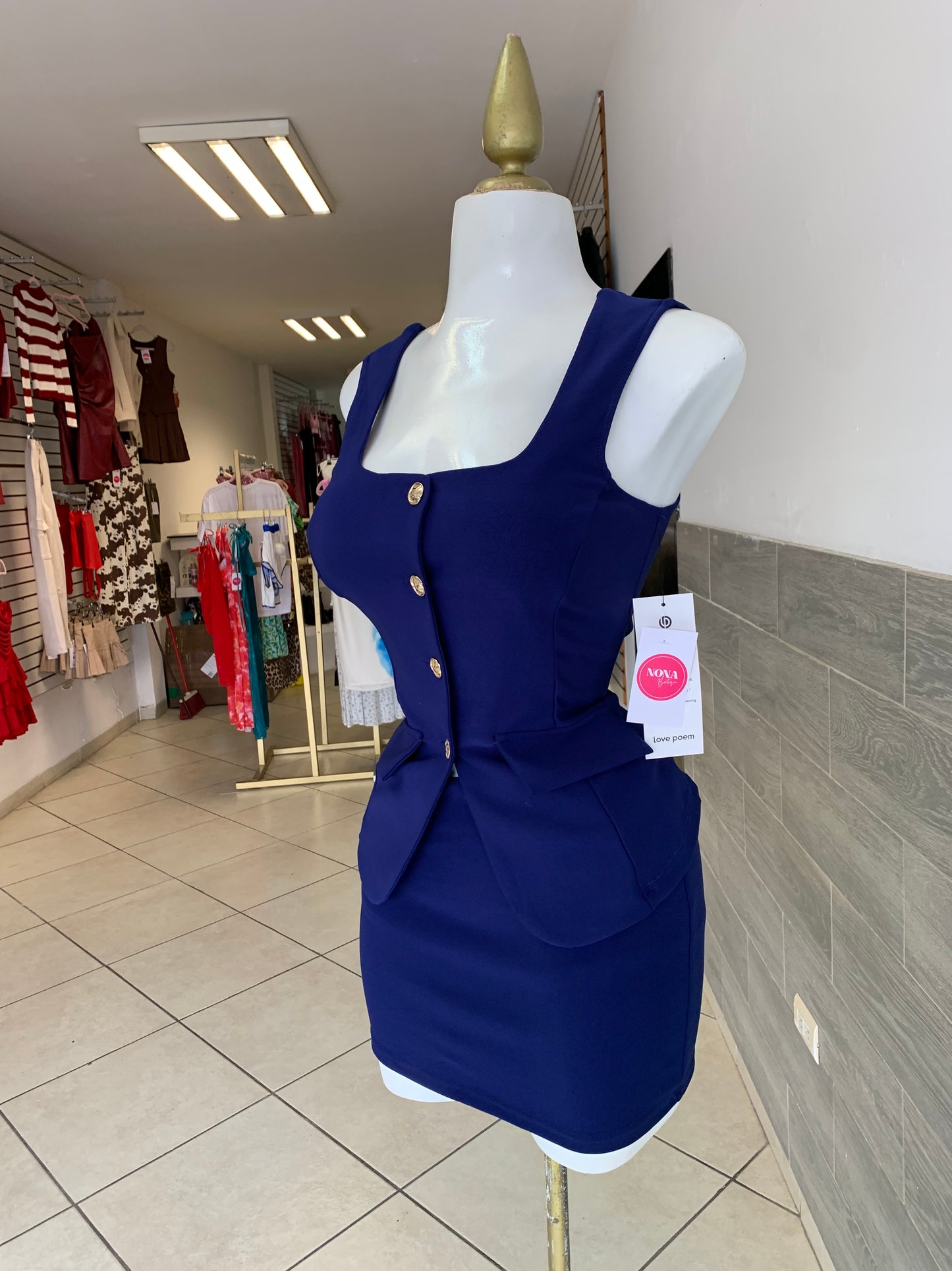 Conjunto navy essential