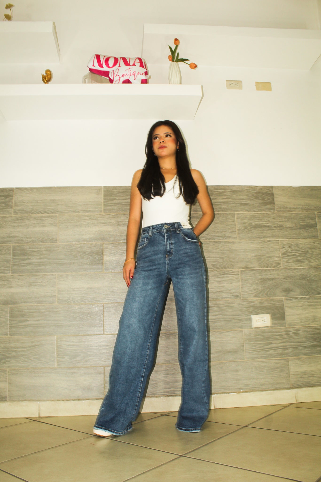Pantalon de Mezclilla Wid Leg