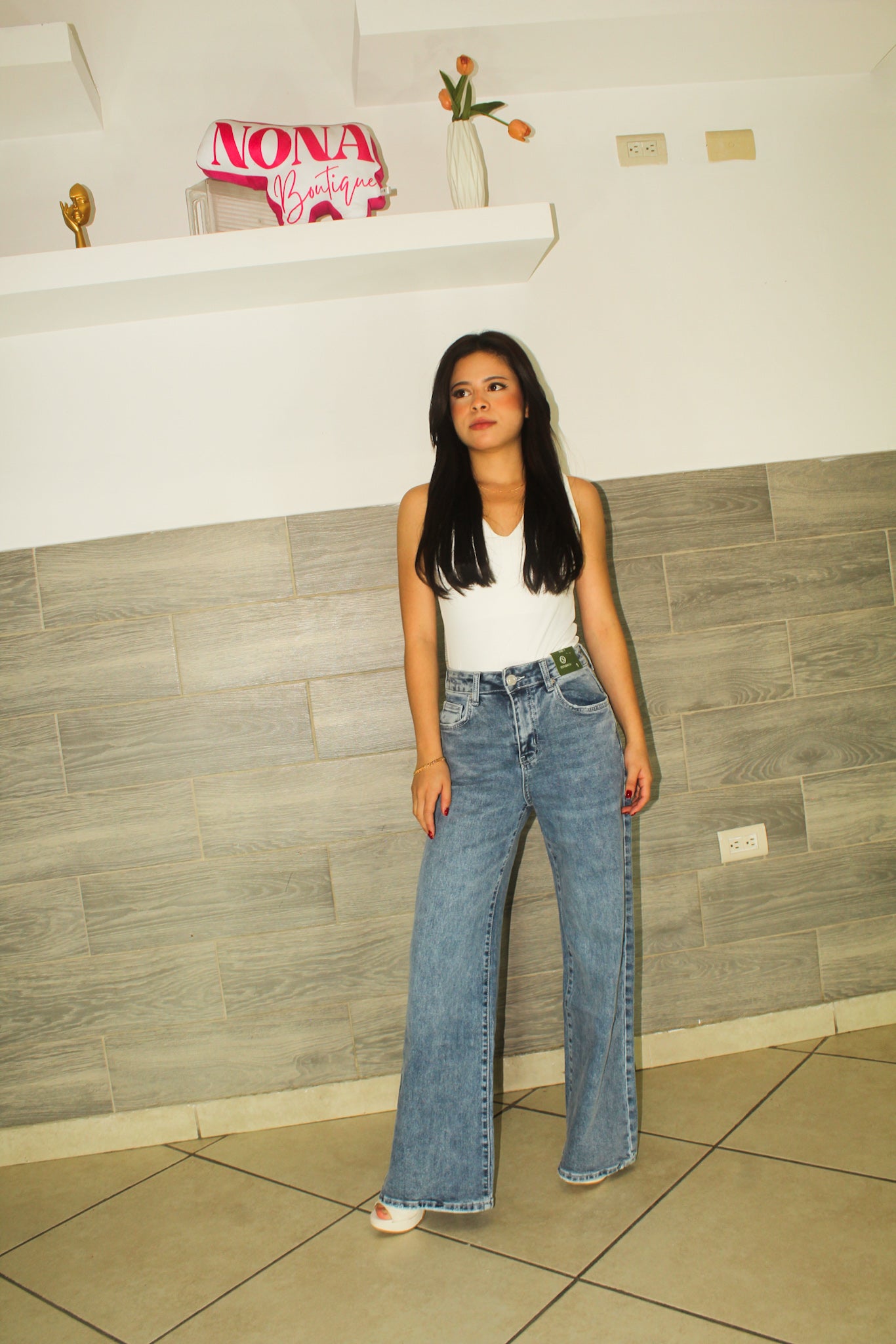 Pantalon de Mezclilla Wid Leg