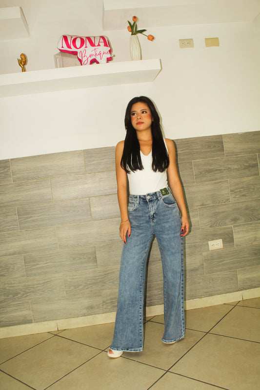 Pantalon de Mezclilla Wid Leg